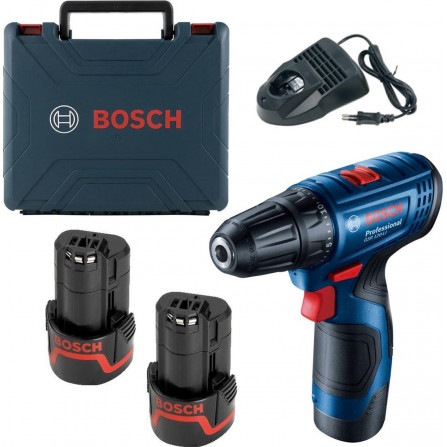 Bosch GSR 120 akkuporakonesarja, 12 V, 2 x 2,0 Ah + kotelo