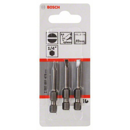 Bosch poranteräsarja, 3kpl, 49mm, 1/4''