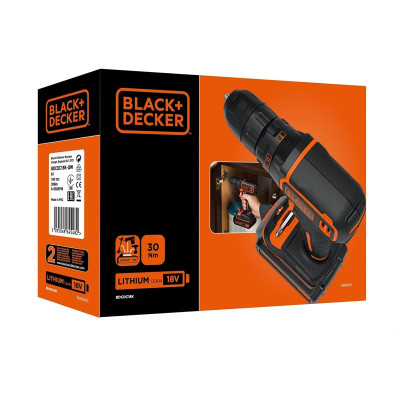 Akumuliatorinis gręžtuvas BDCDC18-QW 18V 1x1.5ah