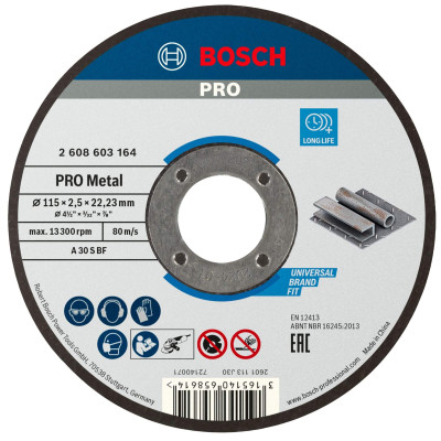 Bosch PRO -metallin katkaisulaikka, 115 x 2,5 x 22,23 mm