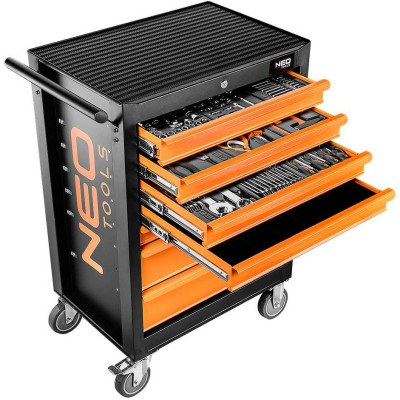 Työkaluvaunu/kaappi Neo 84-222-12 (7 laatikkoa + 176 työkalua)