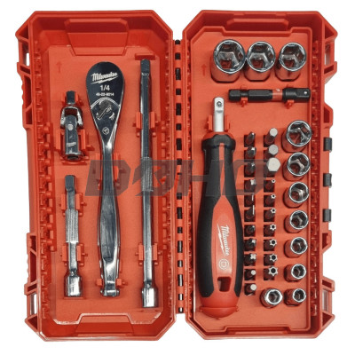 Räikkä- ja vääntömomenttiteräsarja Milwaukee 493249838 (38 kpl)