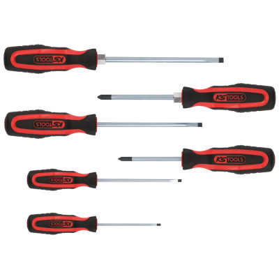 KS Tools ERGOTORQUEplus -ruuvimeisselisarja, 6-osainen urapää, PZ (159.0020)