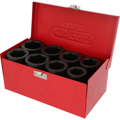 KS Tools 1" kuusiokolohylsysarja, pitkä, 8-osainen (515.0308)