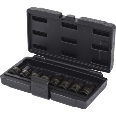 KS Tools 1/2" hylsysarja Torx-pikahylsyille, 8-osainen, T30-T80, lyhyt (515.1107)