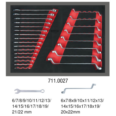KS Tools -avainsarja, 24-osainen, 1/1-järjestelmäkotelossa (711.0027)