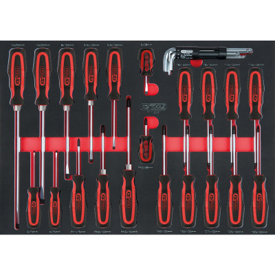 KS Tools SCS -ruuvimeisselisarja, 29-osainen, 1/1-järjestelmälokerikko (711.1029)