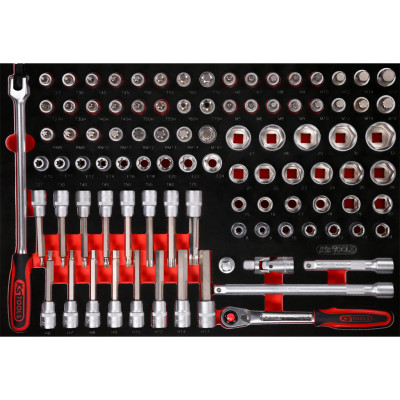 KS Tools 1/2" hylsyavainsarja vaahtomuovisisäkkeessä, 95-osainen (811.0095)