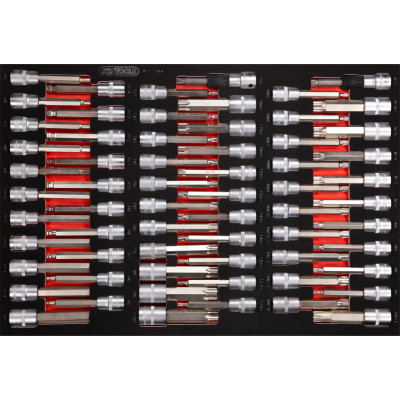 KS Tools 1/2" kärkihylsysarja vaahtomuovisisäkkeessä, 64-osainen (811.1064)