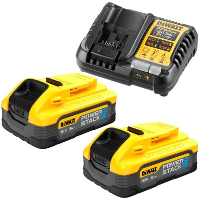 DeWalt akkusarja DCB1104H2-QW 18 V, 2 x 5,0 Ah POWERSTACK