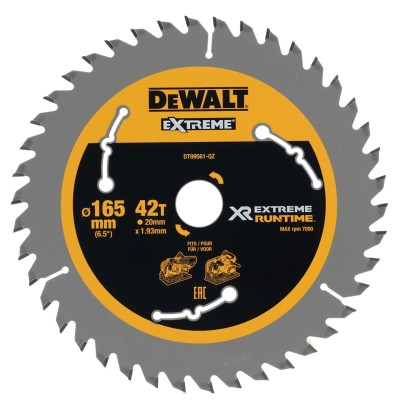 DeWalt EXTREME pyörösahanterä DT99561-QZ 165 x 20 mm 42 hammasta