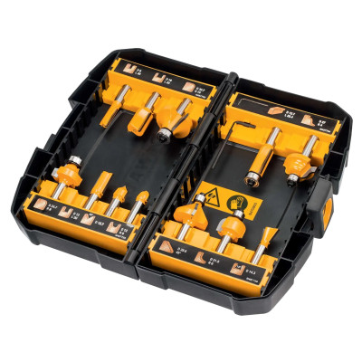 DeWalt kovametallijyrsinsarja DT90016-QZ 12 osaa 8 mm varsi