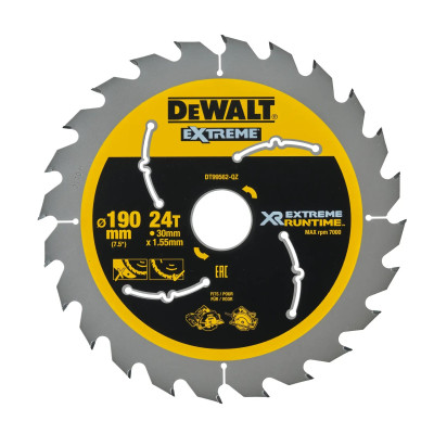 DeWalt XR Extreme Runtime pyörösahanterä DT99562-QZ 190 x 30 mm 24 hammasta