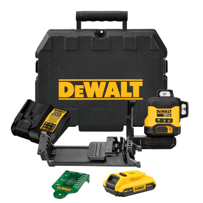 DeWalt akkukäyttöinen moniviivalaser DCLE34031D1 3x360° vihreä 18 V