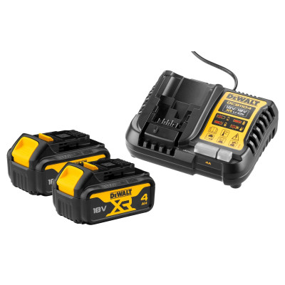 DeWalt akun ja laturin aloitussarja DCB1104M2 18 V 2x 4,0 Ah