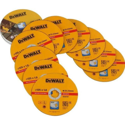 DeWalt Inox-katkaisulaikkapakkaus DT3507 125 x 1 x 22,23 mm, 100 vnt.