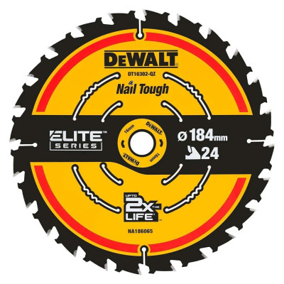 DeWalt ELITE pyörösahanterä DT10402 190/30 mm, 24 hammasta