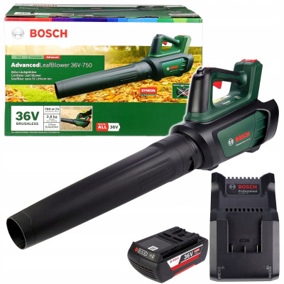 Bosch AdvancedLeafBlower 36V-750 akkukäyttöinen lehtipuhallin 2,0 Ah akulla