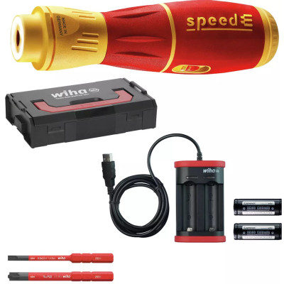 Wiha sähkökäyttöinen ruuvimeisseli speedE II 44318 7-osainen L-Boxx Mini