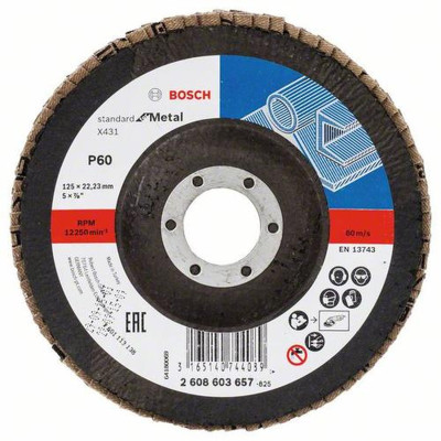 Bosch X431 Standard for Metal lamellilaikka 115 × 22,23 mm, P80
