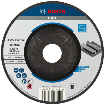 Bosch PRO Metal hiomalaikka 125 x 6 x 22,23 mm