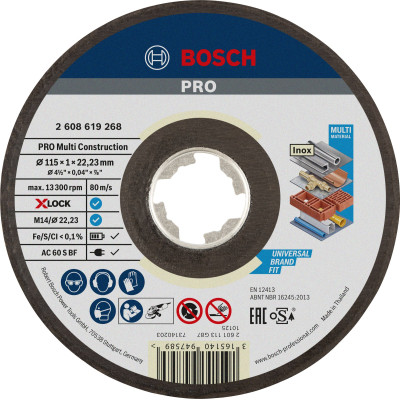 Bosch PRO Multi Material X-LOCK katkaisulaikka 115 x 1 x 22,23 mm