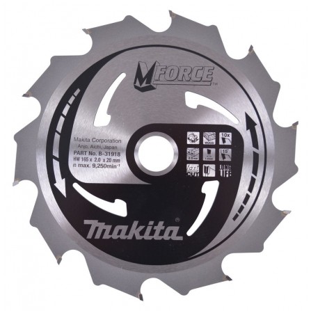 Leikkuulevy Makita M-FORCE 165x20x10Z (B-31918)